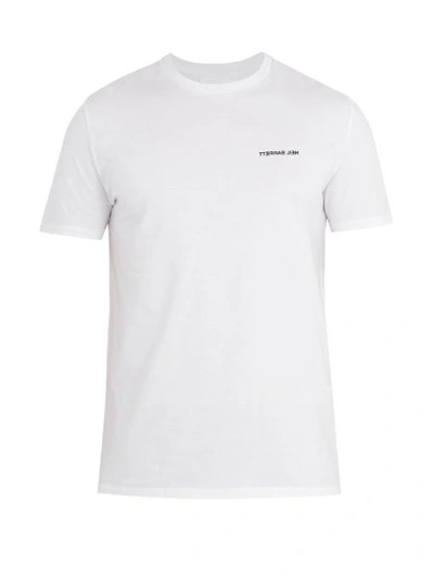 Neil Barrett Logo-print Cotton-jersey T-shirt In White