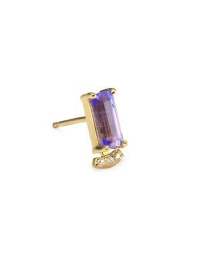 Phyne By Paige Novick Women's Powerful Pretty Things Pink Tanzanite & Diamond Single Stud Earring