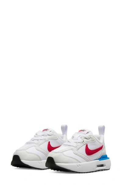 Nike Kids' Air Max Dawn Sneaker In White/ Red/ Blue/ Black