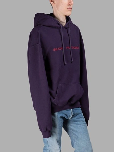 Vetements Purple 'sexual Fantasies' Hoodie | ModeSens