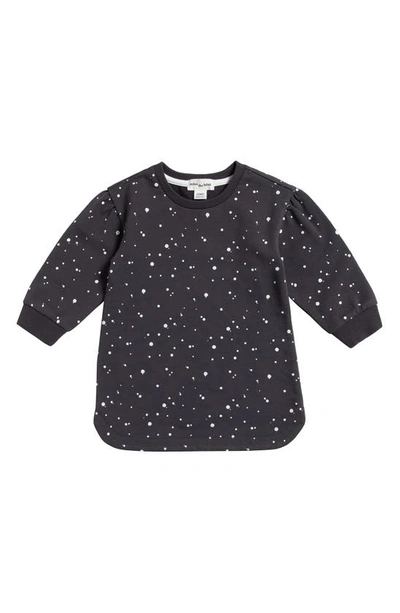Miles Baby Babies' Splatter Sweatshirt Dress In Dark Grey