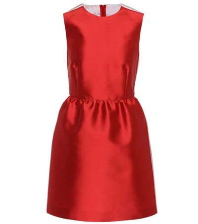 Red Valentino Sleeveless Satin Dress In Red