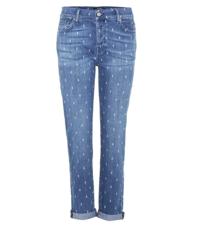 7 For All Mankind Josefina High-rise Skinny Jeans In Blue