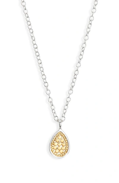 Anna Beck Mini Teardrop Pendant Necklace In Gold/ Silver