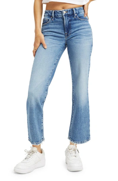 Good American Good Icon High Waist Crop Bootcut Jeans In Indigo260