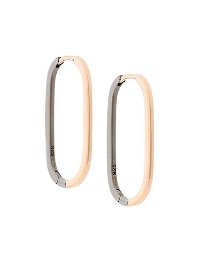 Astley Clarke Bi-piet Oval Hoop Earrings - Gold