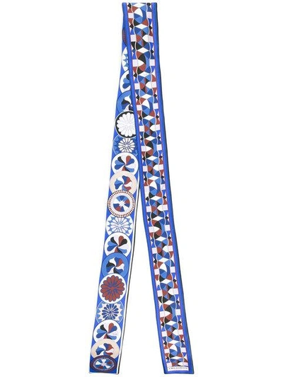 Emilio Pucci Printed Scarf - Blue