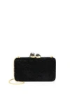 Kayu Margaux Velvet Clutch In Black