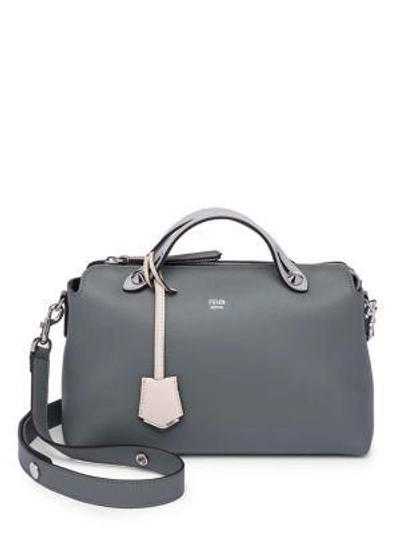Fendi By The Way Small Leather Satchel In Alga Camel
