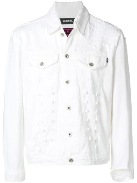 diesel white denim jacket