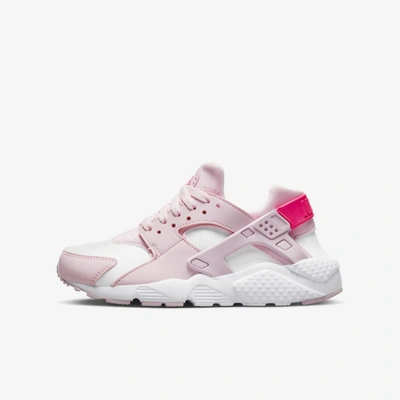 Nike Huarache Run Little Kids' Shoes In Pink/white