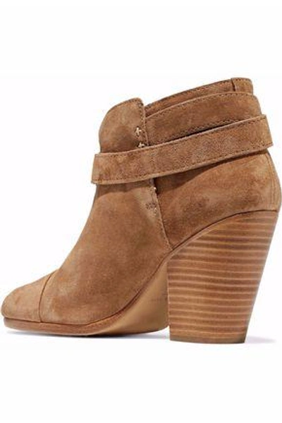 Rag & Bone Woman Harrow Braided Leather Ankle Boots Light Brown In Camel