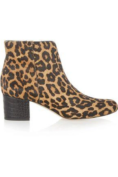 Sam Edelman Woman Edith Suede Ankle Boots Animal Print