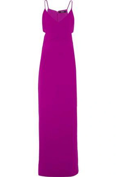 Badgley Mischka Woman Cutout Cady Gown Magenta