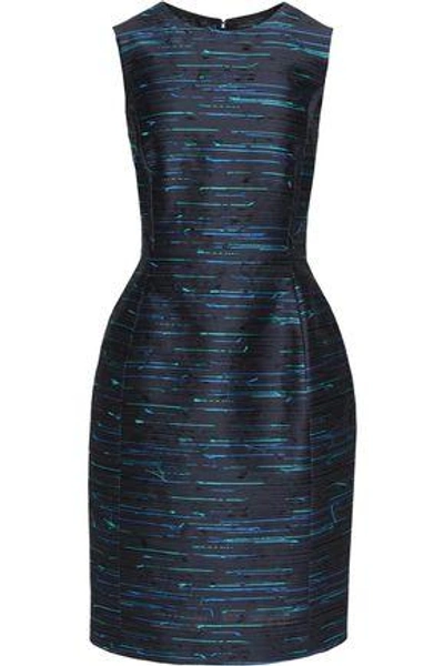 Oscar De La Renta Woman Fil-coupé Dress Teal