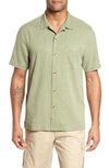 Tommy Bahama St Lucia Fronds Silk Camp Shirt In Dusty Thyme