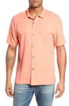 Tommy Bahama St Lucia Fronds Silk Camp Shirt In Shellrossa
