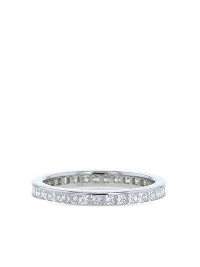 Pre-owned Fred  Platinum Wedding Diamond Ring In Silver