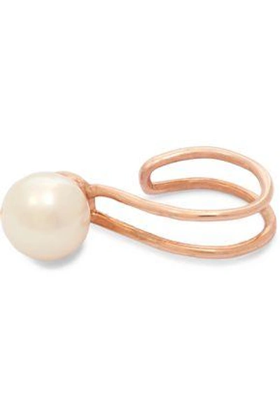 Aamaya By Priyanka Woman Rose Gold-plated Faux Pearl Ear Cuff Rose Gold