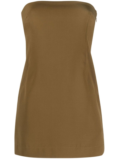 Paris Georgia Audrey Strapless Mini Dress - Women's - Spandex/elastane/polyester In Brown