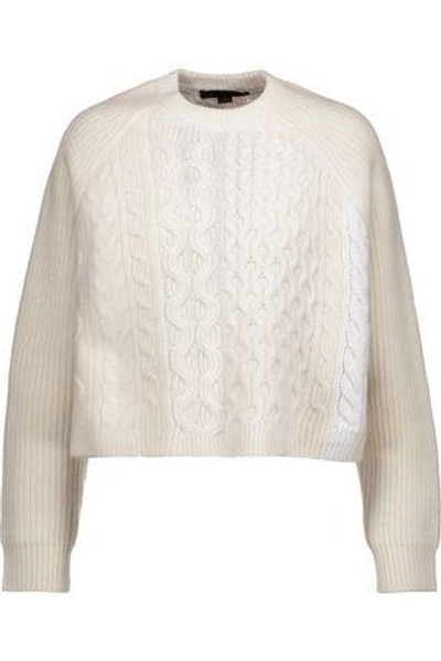 Alexander Wang Woman Cable-knit Wool-blend Sweater Ivory