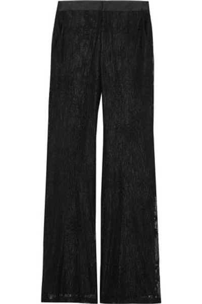 Alexis Agata Guipure Lace Flared Pants In Black