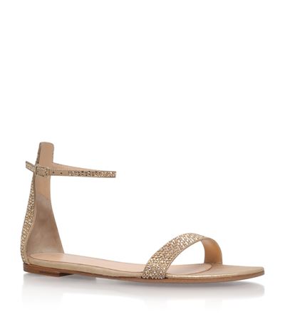 Gianvito Rossi Regal Embellished Flat Sandals | ModeSens
