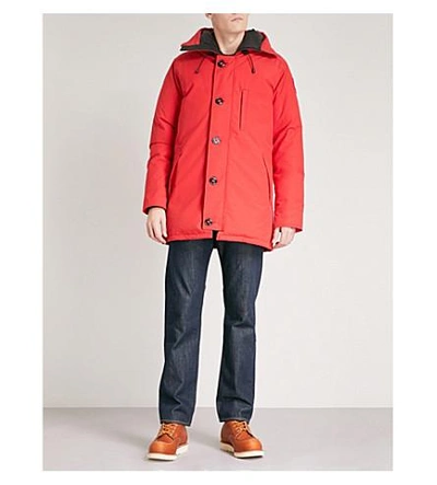 Canada Goose Chateau Quilted Parka In Red Rouge