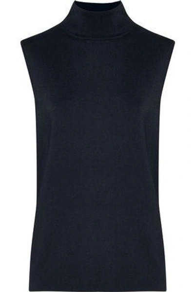 Dion Lee Woman Open-back Stretch-knit Turtleneck Top Black