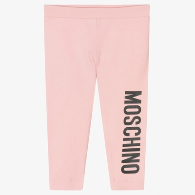 Moschino Baby Babies' Girls Pink Logo Leggings