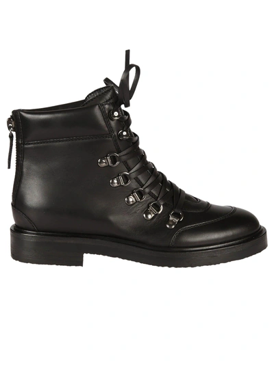 Casadei Lace-up Boots In Nero