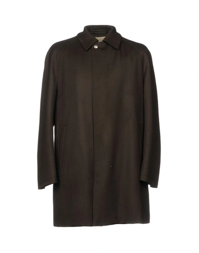 Givenchy Coats In Dark Brown