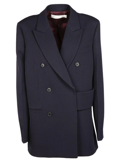 Victoria Beckham Oversized Double Breasted Blazer In Sapphire