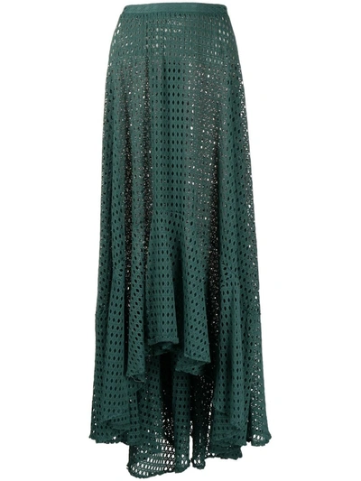 Patbo Netted Beach Handkerchief Skirt In Green