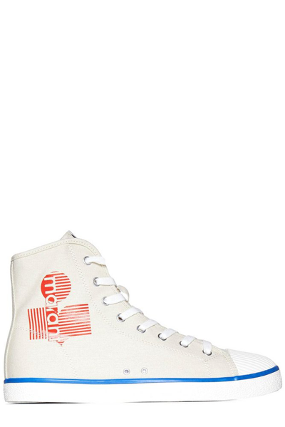 Isabel Marant Beenken High-top Canvas Sneakers In Neutrals