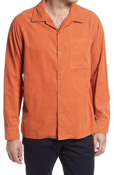 Nn07 Julio 5082 Cord Shirt In Terracotta