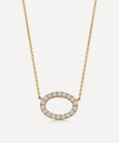 Astley Clarke 14ct Gold Plated Vermeil Silver Halo Diamond Pendant Necklace