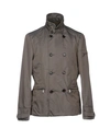 Moorer Double Breasted Pea Coat In Grey