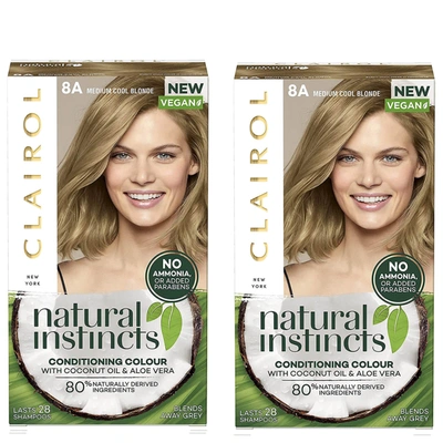Clairol Natural Instincts Semi-permanent No Ammonia Vegan Hair Dye Duo (various Shades) - 8a Medium Cool Blo In 8a Medium Cool Blonde