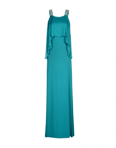 Pinko Long Dresses In Turquoise