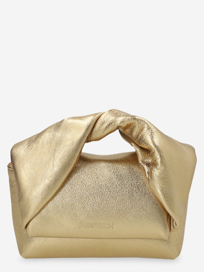 Jw Anderson Mini Twister - Leather Mini Bag In Gold