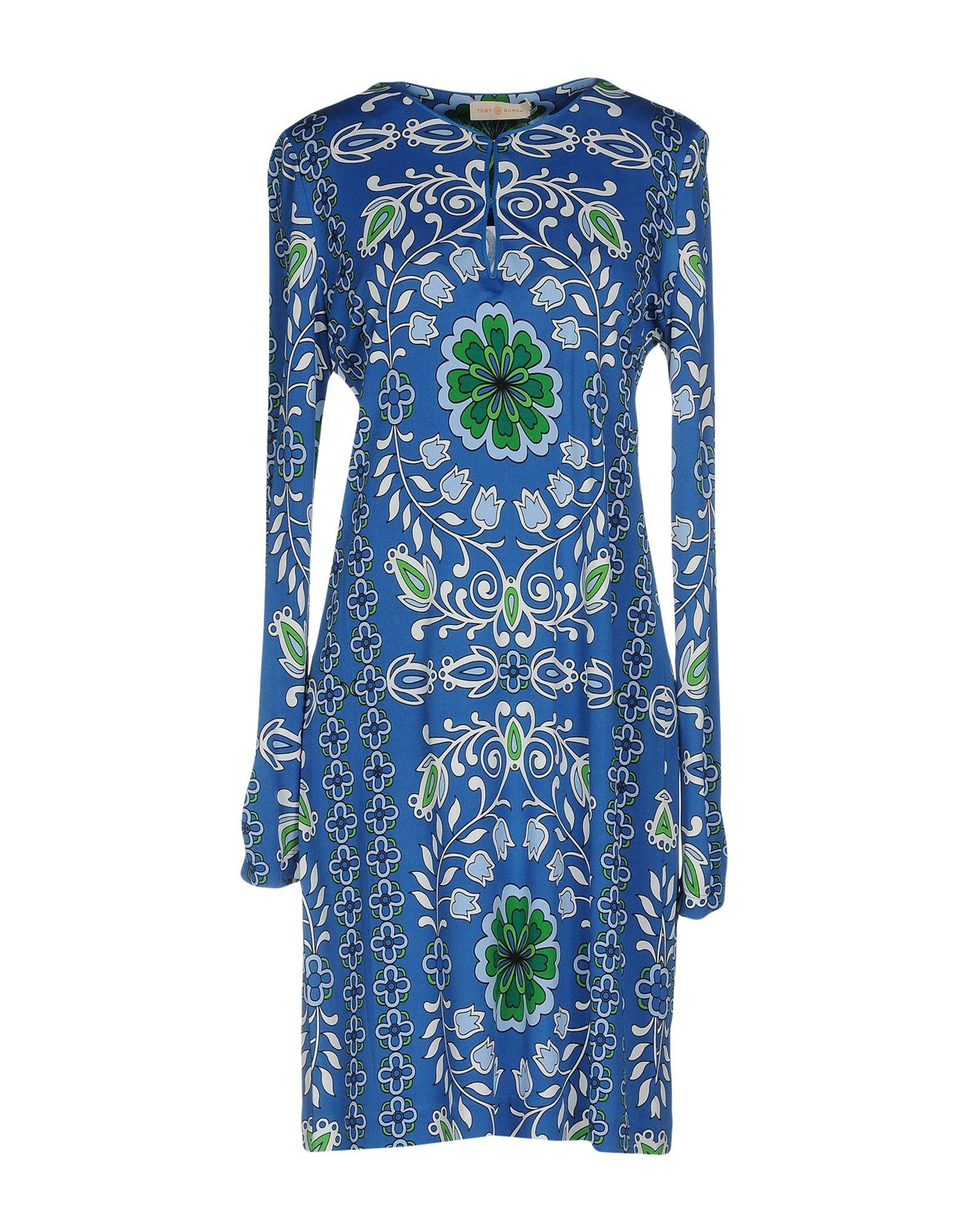 Tory Burch Short Dress In Azure | ModeSens