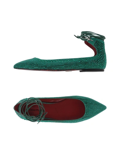 Cesare Paciotti Ballet Flats In Green