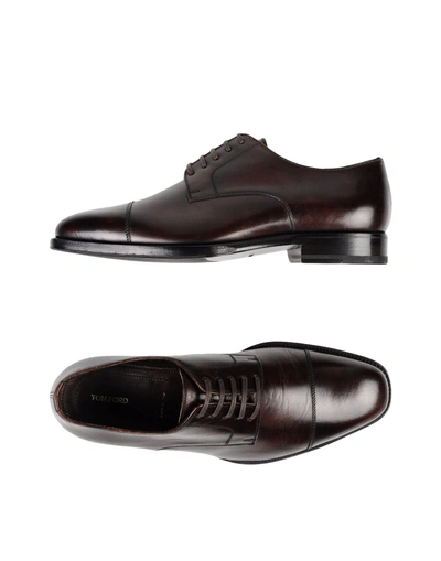 Tom Ford Lace-up Shoes In Dark Brown