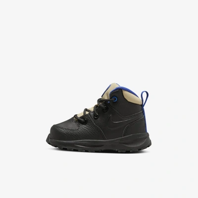 Nike Manoa Baby/toddler Boots In Black/black/sesame/game Royal