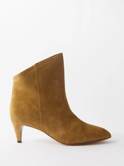 Isabel Marant Dripi Suede Ankle Boots In Beige