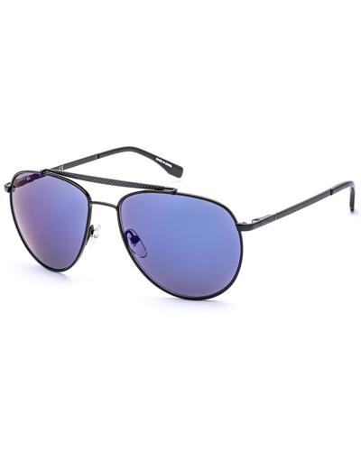 Lacoste Blue Pilot Unisex Sunglasses L177s 001 57 In Black