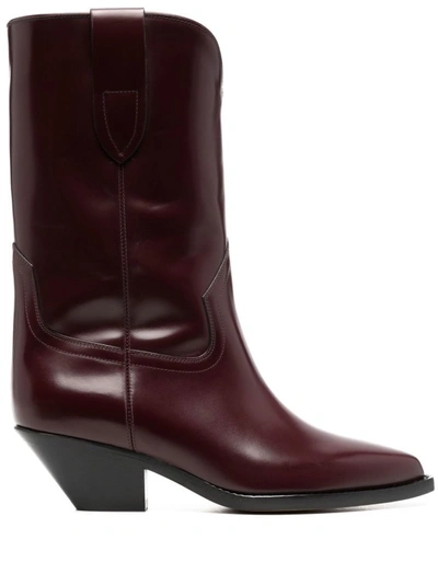 Isabel Marant Boots Brown In Burgundy