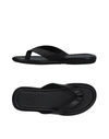 Doucal's Toe Strap Sandals In Black