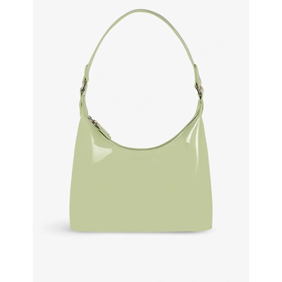 Glynit Molly Patent Faux-leather Shoulder Bag In Mint